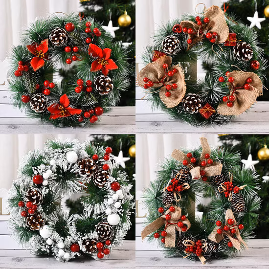 Artificial Vine Hanging Leaves Stems Christmas Garland for Christmas