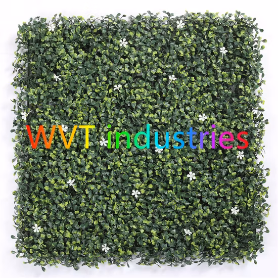 Anti UV Artificial IVY Foliage Faux Boxwood Vertical Garden Plastic Green Plant Bushes Wall