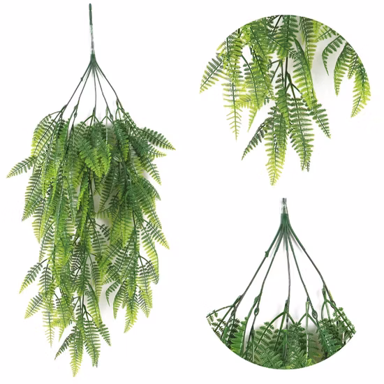 Fire Retardant Anti-UV Outdoor Artificial Green Leaves Hanging Plant